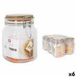 Frasco Borgonovo Primizie Fecho hermético Bambu 1L 10,5 x 10,5 x 15,5 cm (6 Unidades) - EcoNest