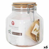 Bote Borgonovo Primizie Bambu 2L 13 x 13 x 17,5 cm (6 Unidades) (2 L) - EcoNest