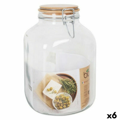 Bote Borgonovo Primizie Bambu 4,25L 14,5 x 14,5 x 26 cm (6 Unidades) (4,25 L) - EcoNest
