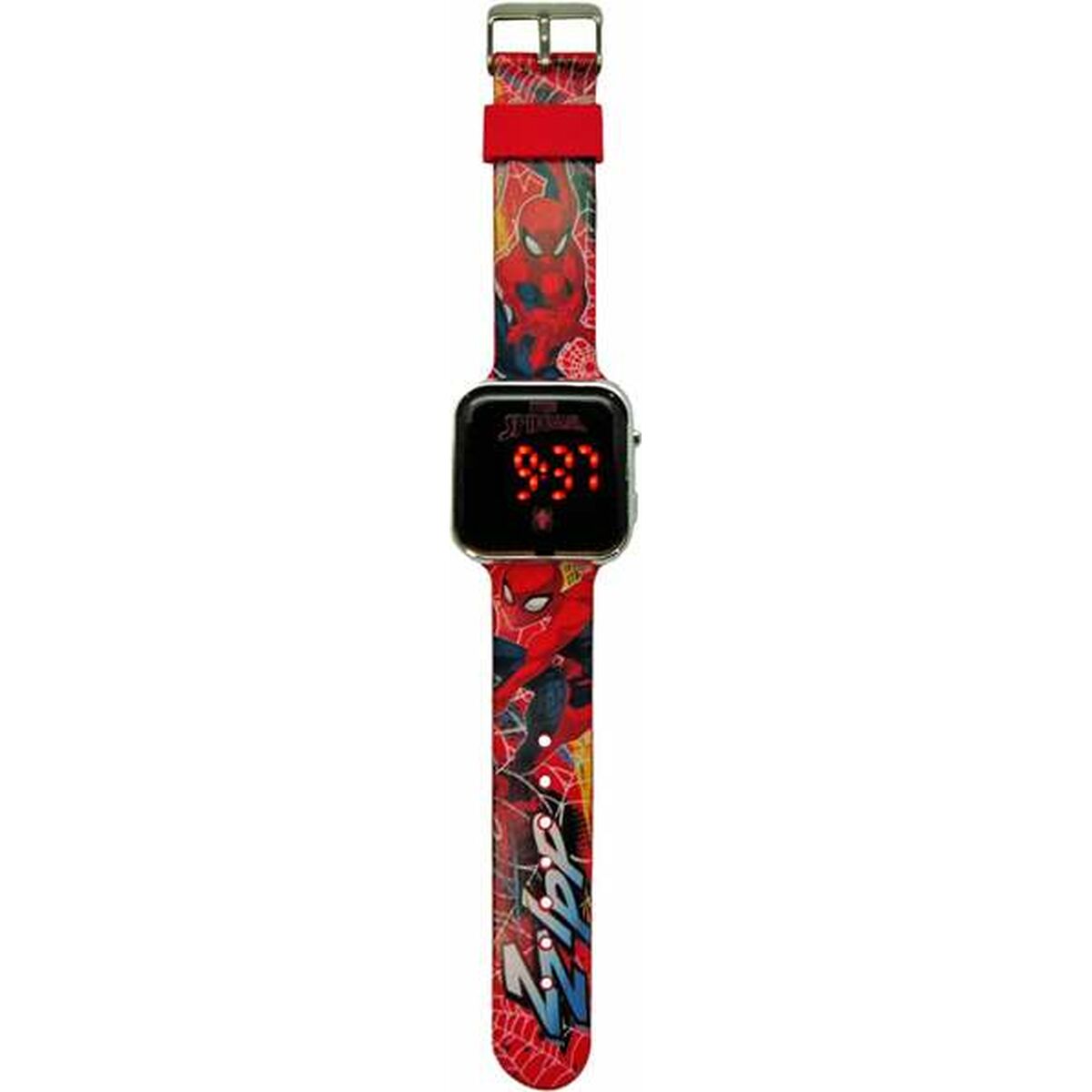 Relógio digital Spider-Man Ecrã LED Vermelho Ø 3,5 cm - EcoNest