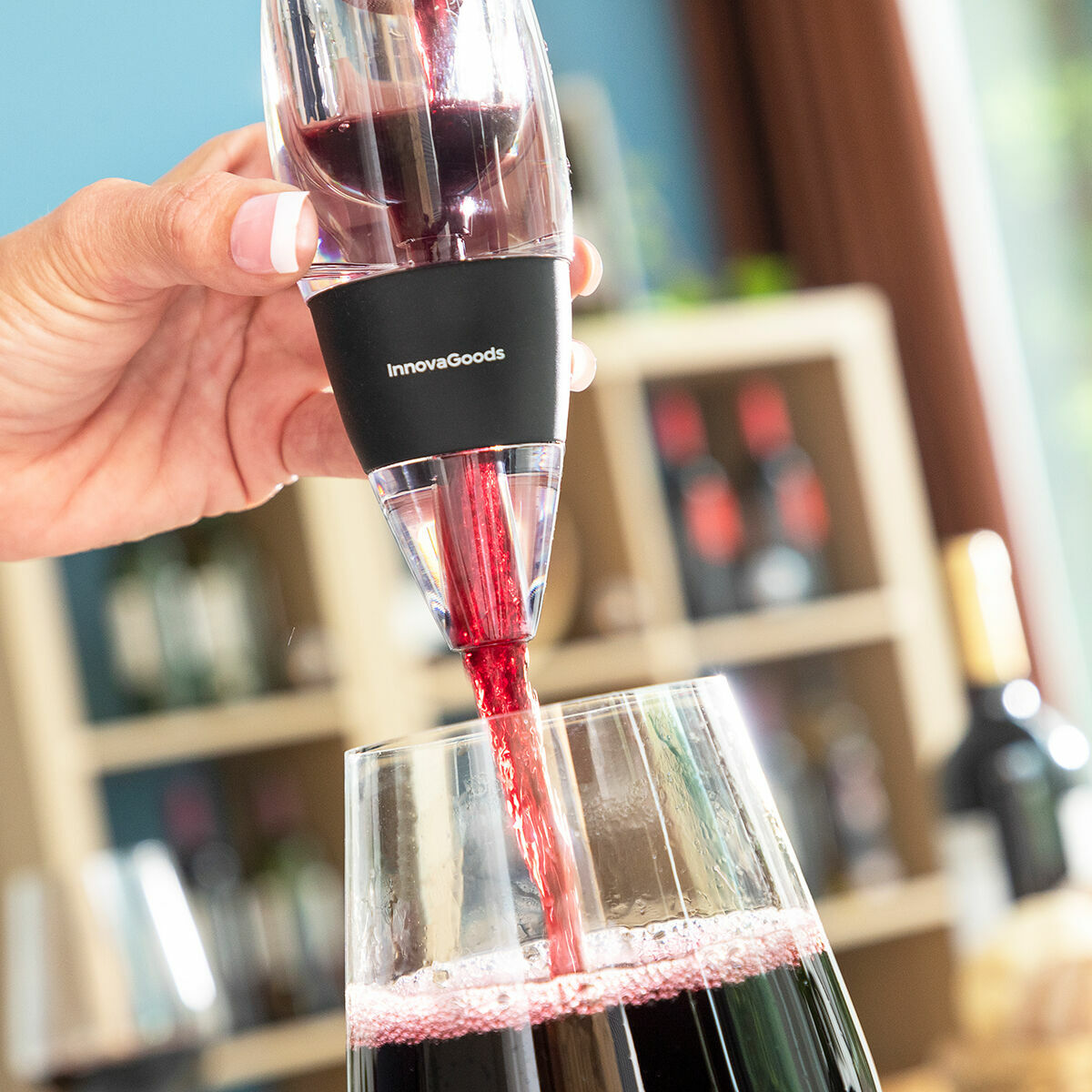 Arejador de Vinho com Filtro, Suporte e Capa Wineir InnovaGoods - EcoNest