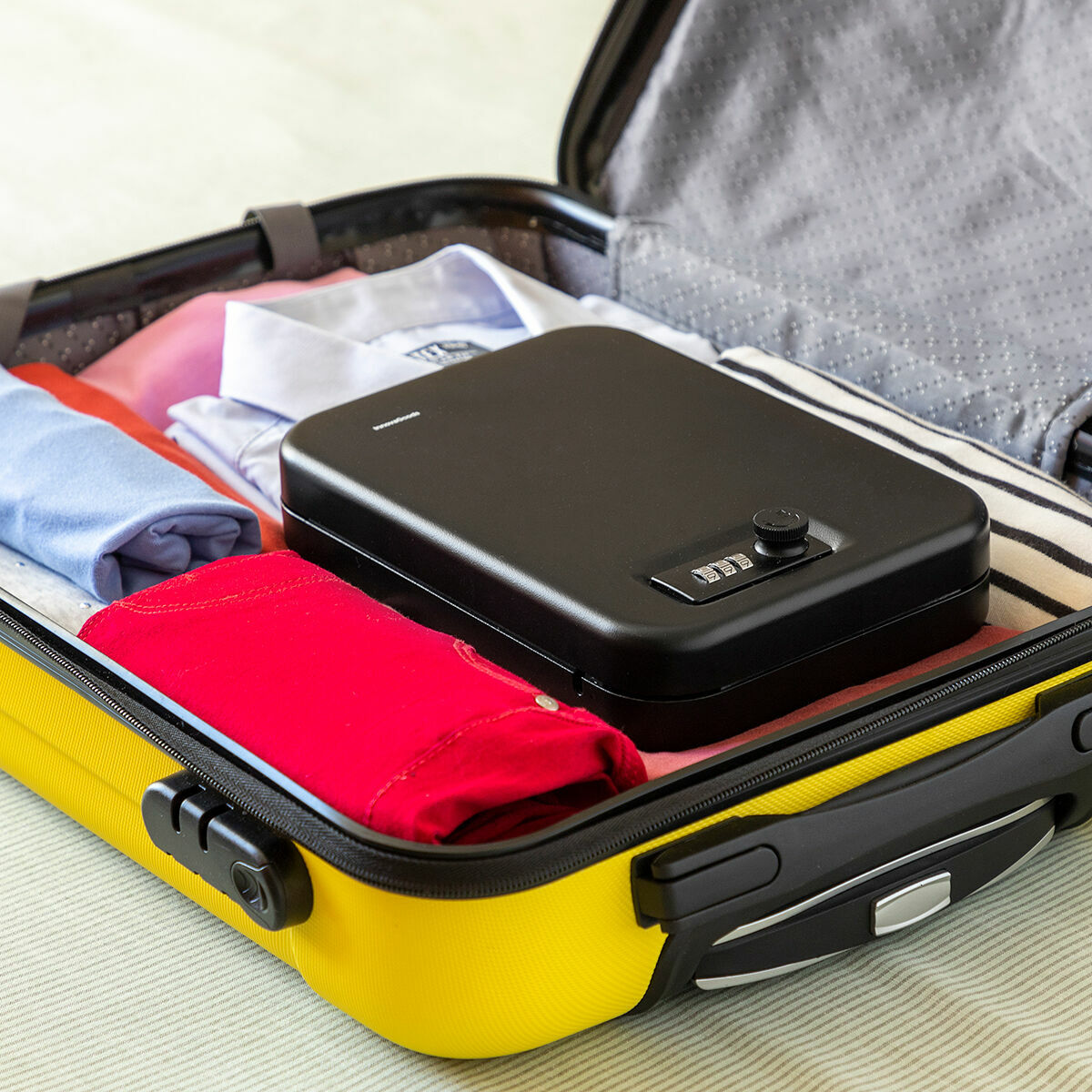 Cofre Portátil com Cabo de Segurança Prisaven InnovaGoods - EcoNest