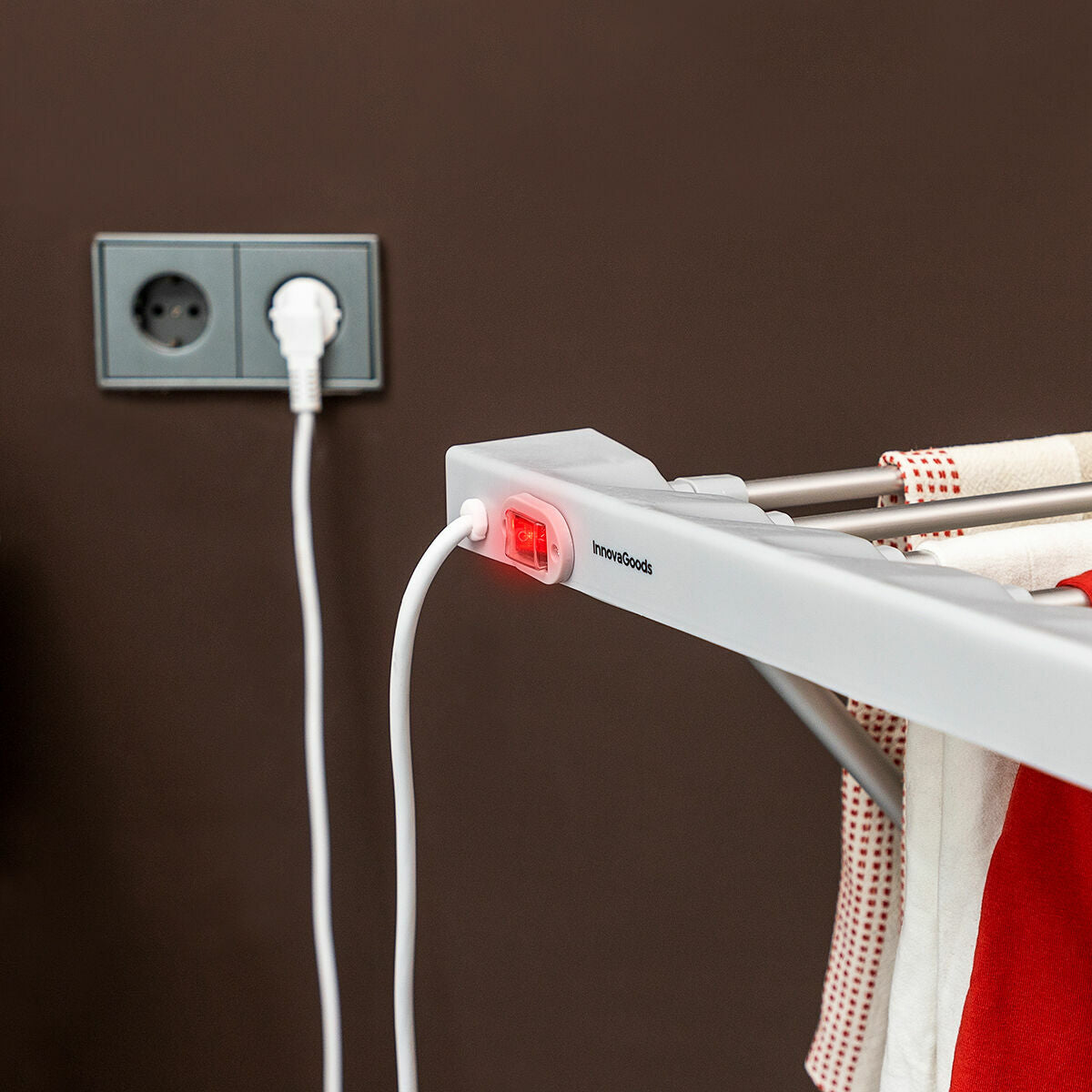 Estendal Elétrico Dobrável Dryak InnovaGoods 8 Barras 120 W - EcoNest