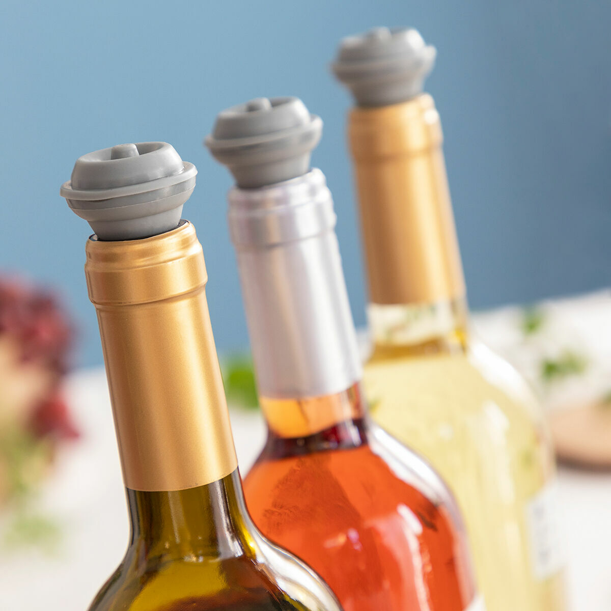 Bomba de Vácuo e Tampas para Vinho Winuum InnovaGoods (4 tampões) - EcoNest