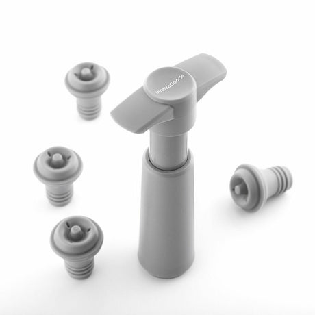 Bomba de Vácuo e Tampas para Vinho Winuum InnovaGoods (4 tampões) - EcoNest