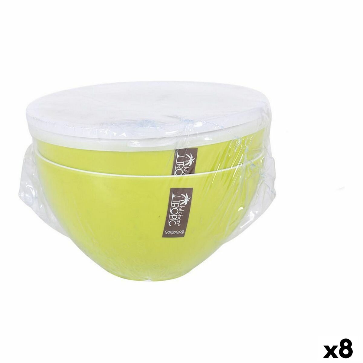 Conjunto de Tigelas Kitchen Tropic Com tampa Verde 2 Peças (8 Unidades) - EcoNest