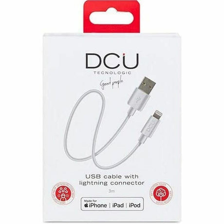 Cabo USB para iPad/iPhone DCU 4R60057 Branco 3 m - EcoNest