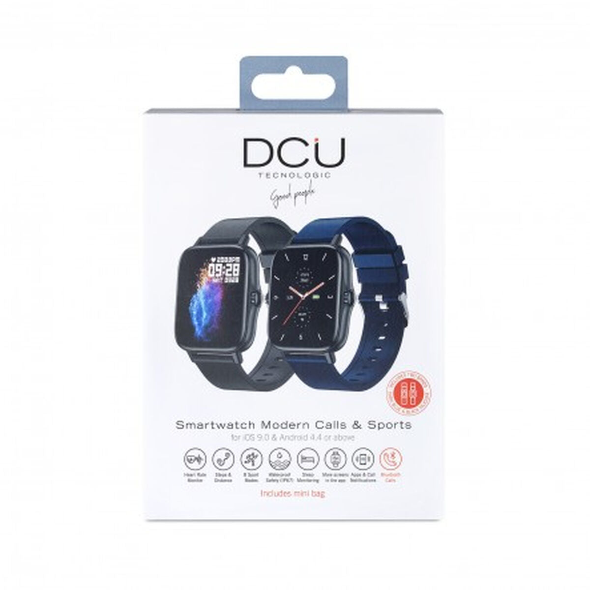 Smartwatch DCU MODERN CALLS & SPORT 1,7" Azul Marinho 28 mm 1" Azul Preto Preto/Branco - EcoNest