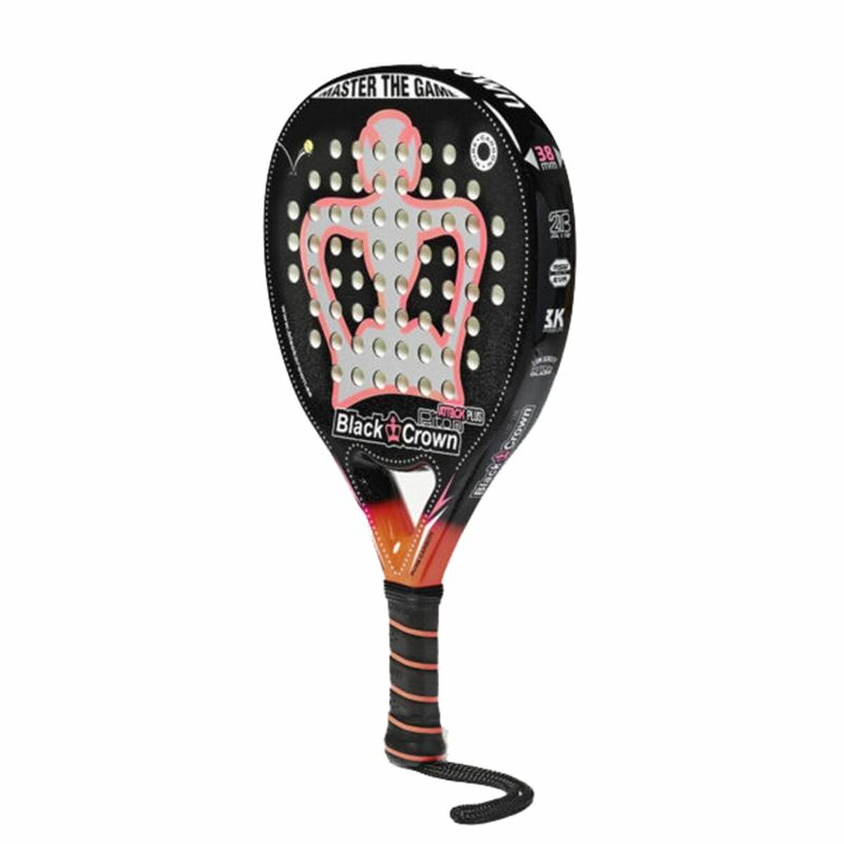 Raquete de Padel Black Crown Piton Attack Plus Preto - EcoNest