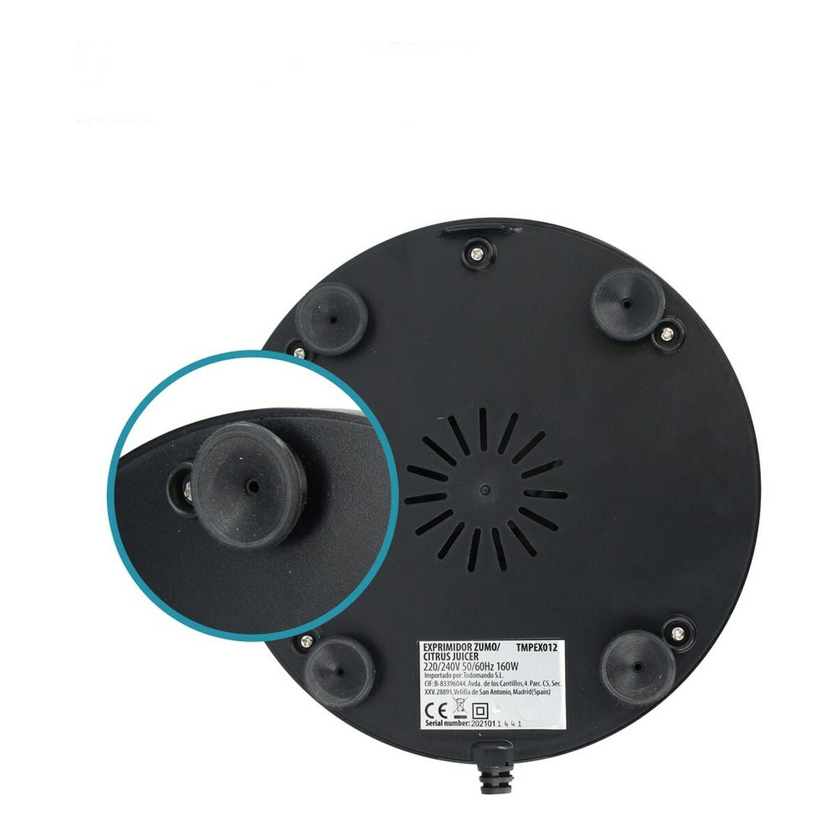 Espremedor Elétrico TM Electron Aço inoxidável 160 W - EcoNest