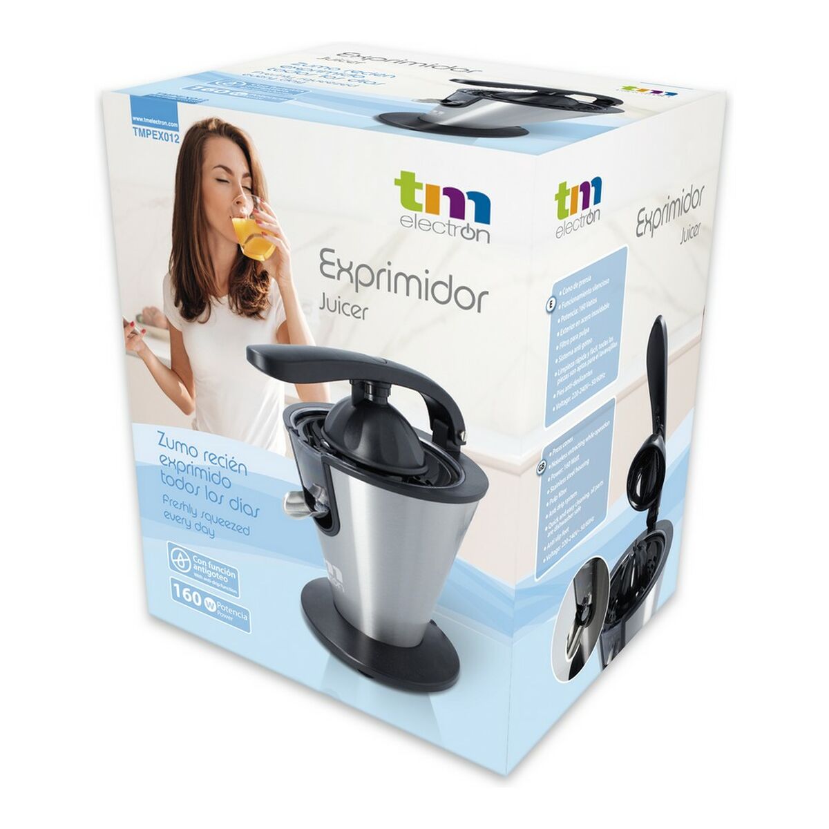 Espremedor Elétrico TM Electron Aço inoxidável 160 W - EcoNest