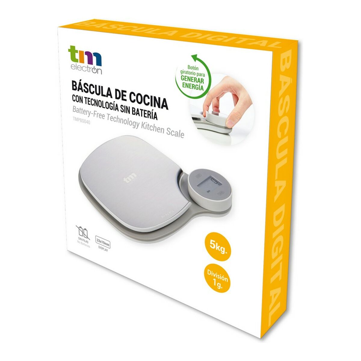 balança de cozinha TM Electron Cinzento 5 kg (171 x 184 x 31,5 mm) - EcoNest