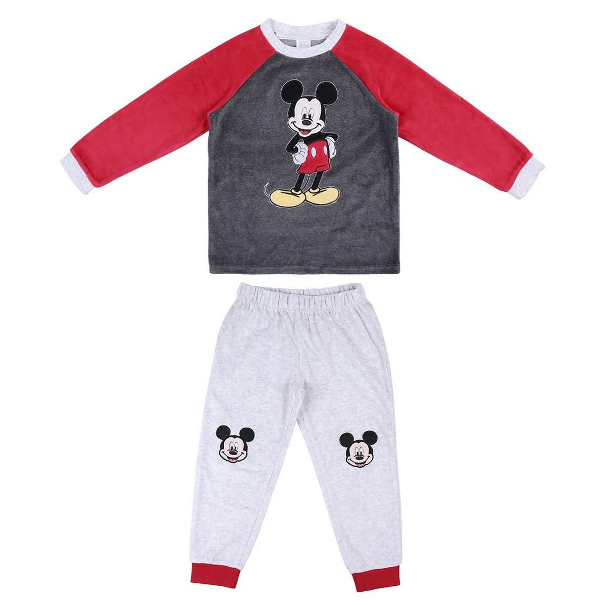 Pijama Infantil Mickey Mouse Cinzento - EcoNest