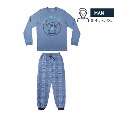 Pijama Stitch Homem Azul (Adultos) - EcoNest