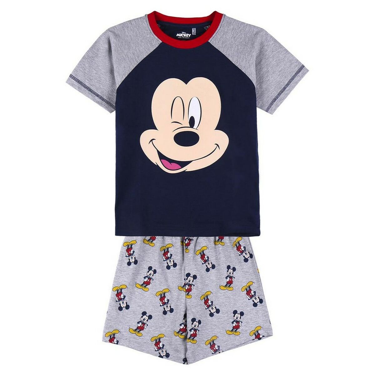 Pijama de Verão Mickey Mouse Cinzento - EcoNest