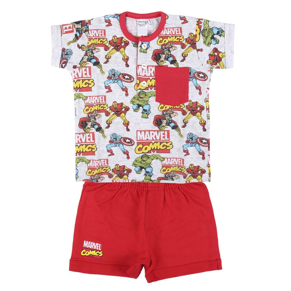 Conjunto de Vestuário Marvel Vermelho - EcoNest