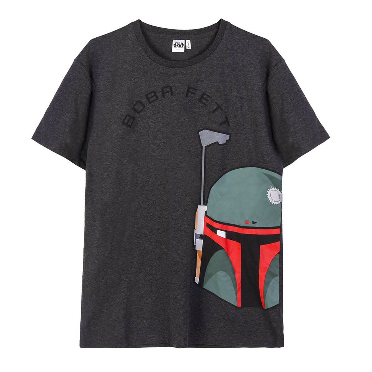 Camisola de Manga Curta Homem Boba Fett Cinzento escuro Cinzento Adultos - EcoNest