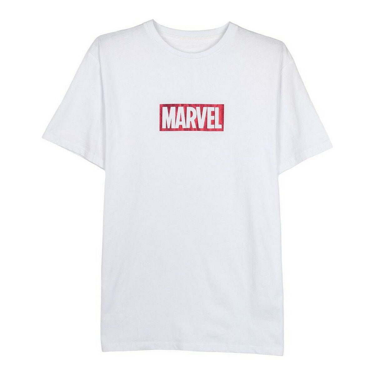 Camisola de Manga Curta Homem Marvel Branco Adultos - EcoNest