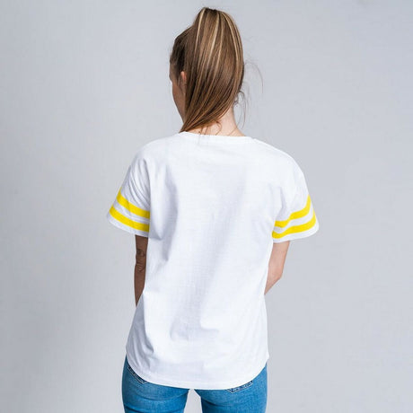 Camisola de Manga Curta Mulher Snoopy Branco - EcoNest