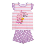 Pijama de Verão Peppa Pig Roxo Cor de Rosa - EcoNest