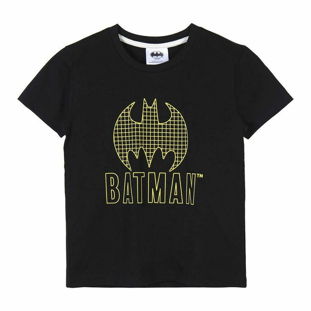 Camisola de Manga Curta Infantil Batman Preto - EcoNest