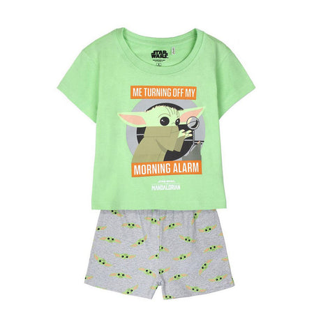 Pijama de Verão The Mandalorian Infantil Verde Verde Claro - EcoNest