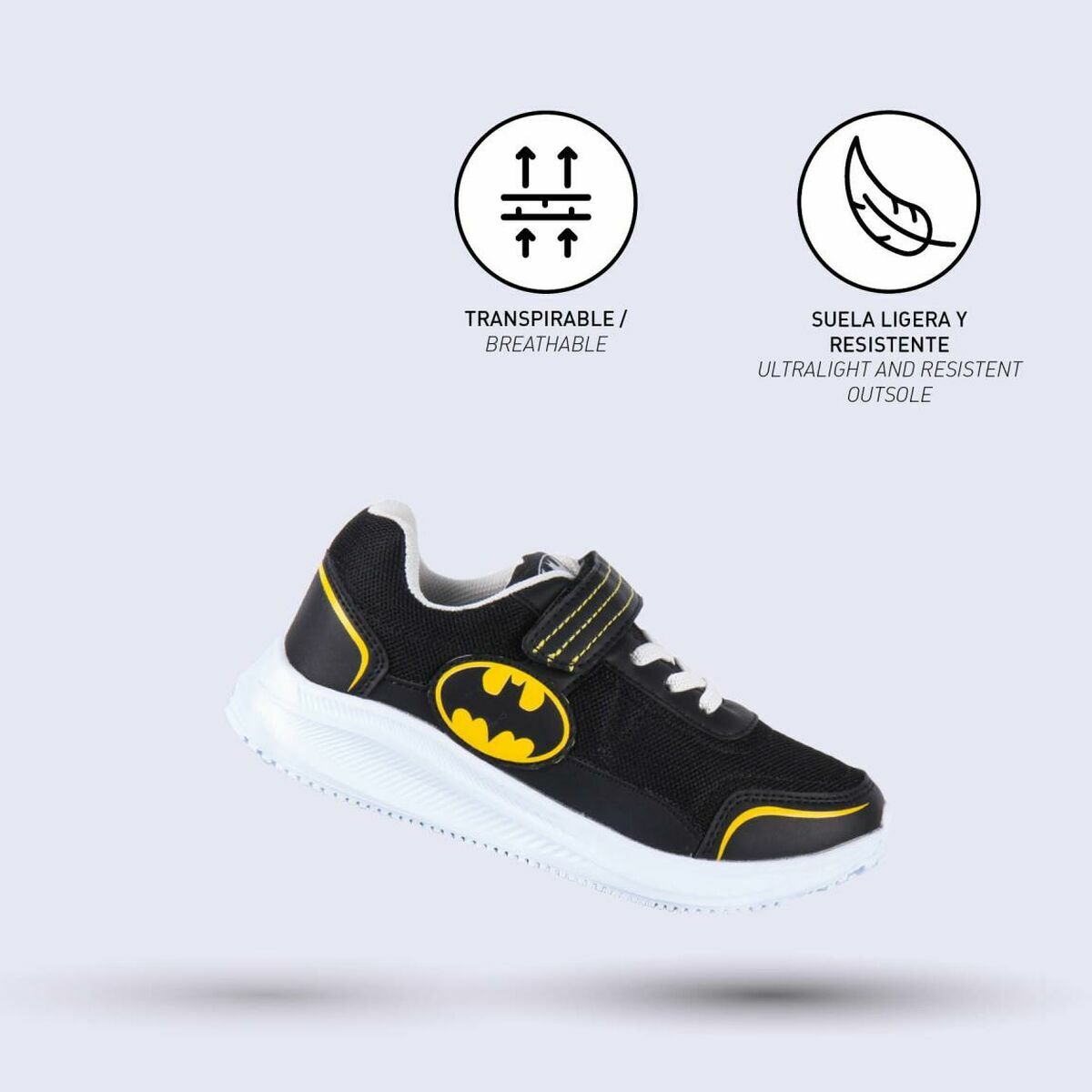 Sapatilhas de Desporto Infantis Batman Preto - EcoNest