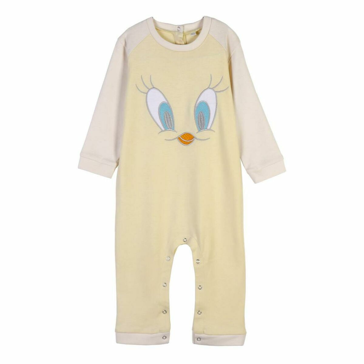 Babygrow de Manga Comprida para Bebé Looney Tunes Amarelo - EcoNest