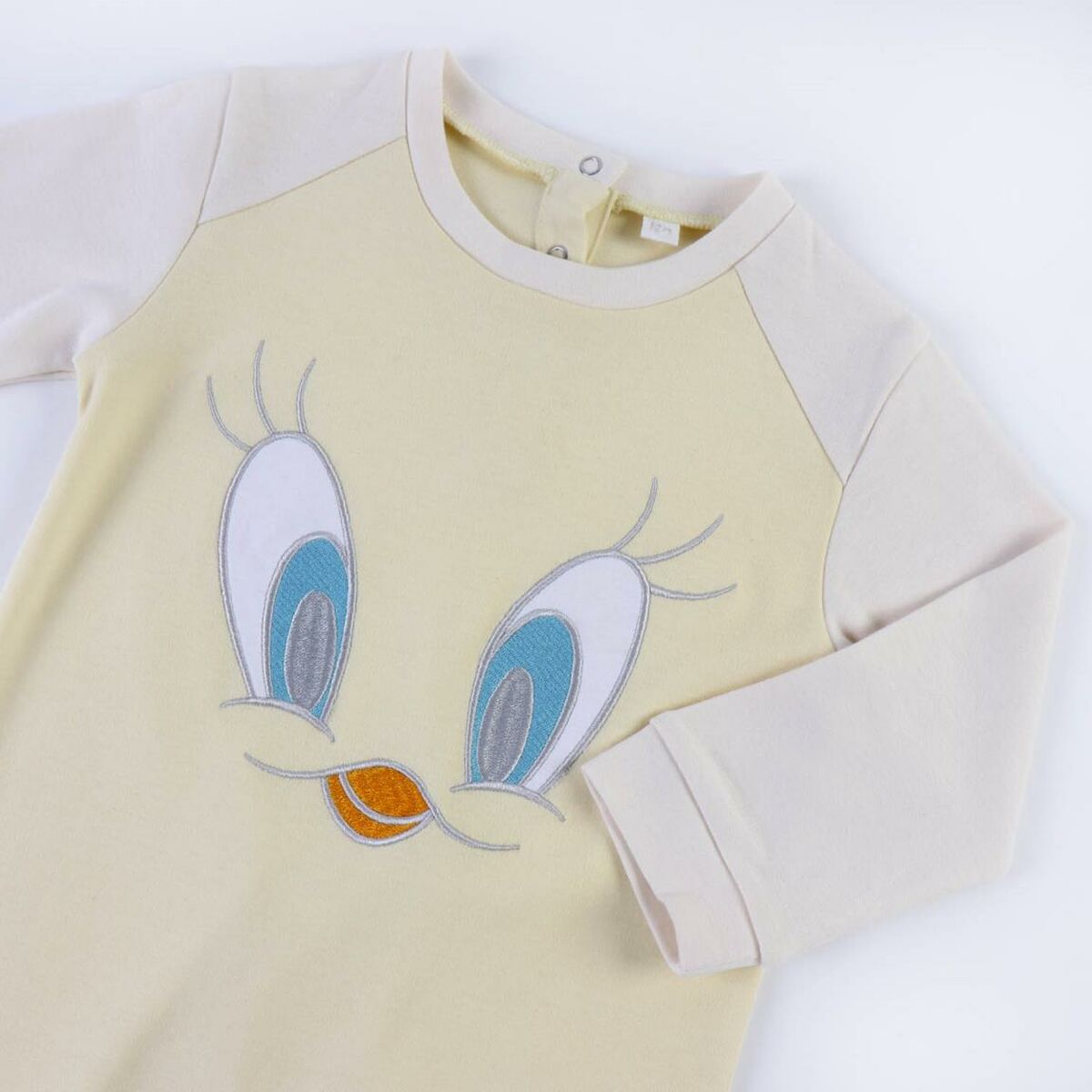 Babygrow de Manga Comprida para Bebé Looney Tunes Amarelo - EcoNest