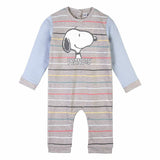 Babygrow de Manga Comprida para Bebé Snoopy Cinzento - EcoNest