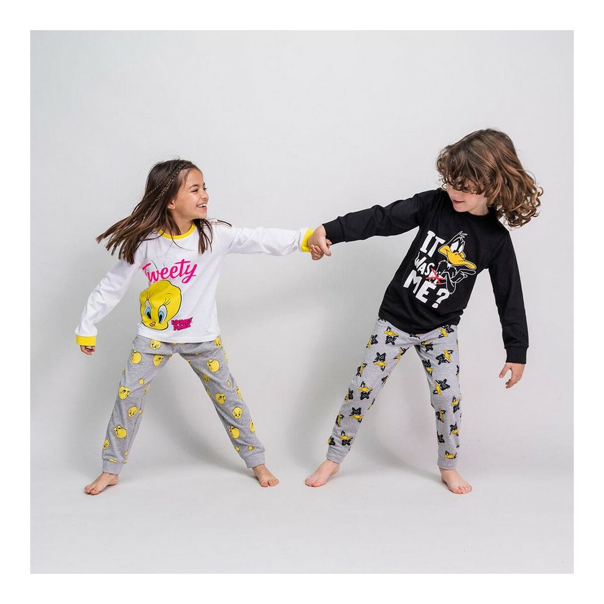 Pijama Infantil Looney Tunes Preto - EcoNest