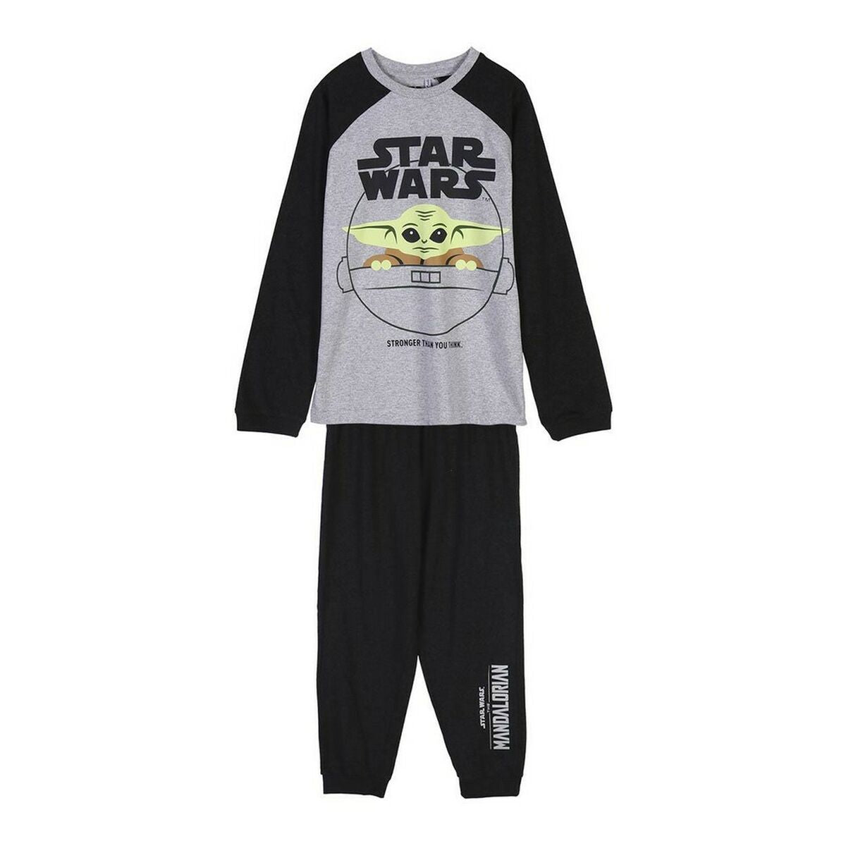 Pijama Infantil The Mandalorian Cinzento - EcoNest
