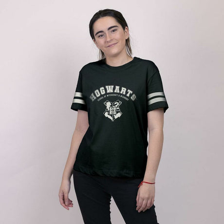 Camisola de Manga Curta Mulher Harry Potter Azul escuro - EcoNest