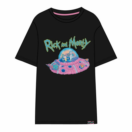 Camisola de Manga Curta Unissexo Rick and Morty Preto - EcoNest