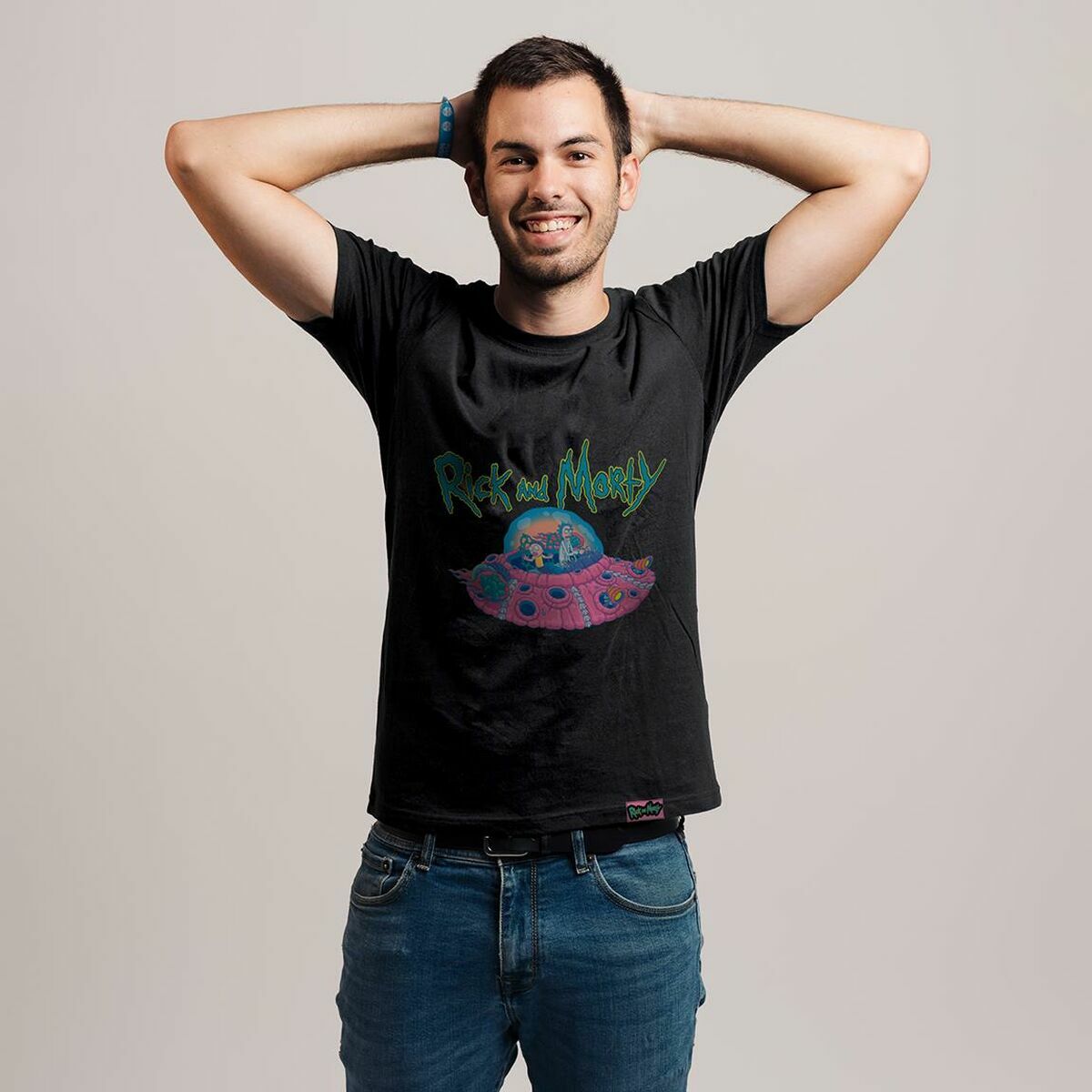 Camisola de Manga Curta Unissexo Rick and Morty Preto - EcoNest