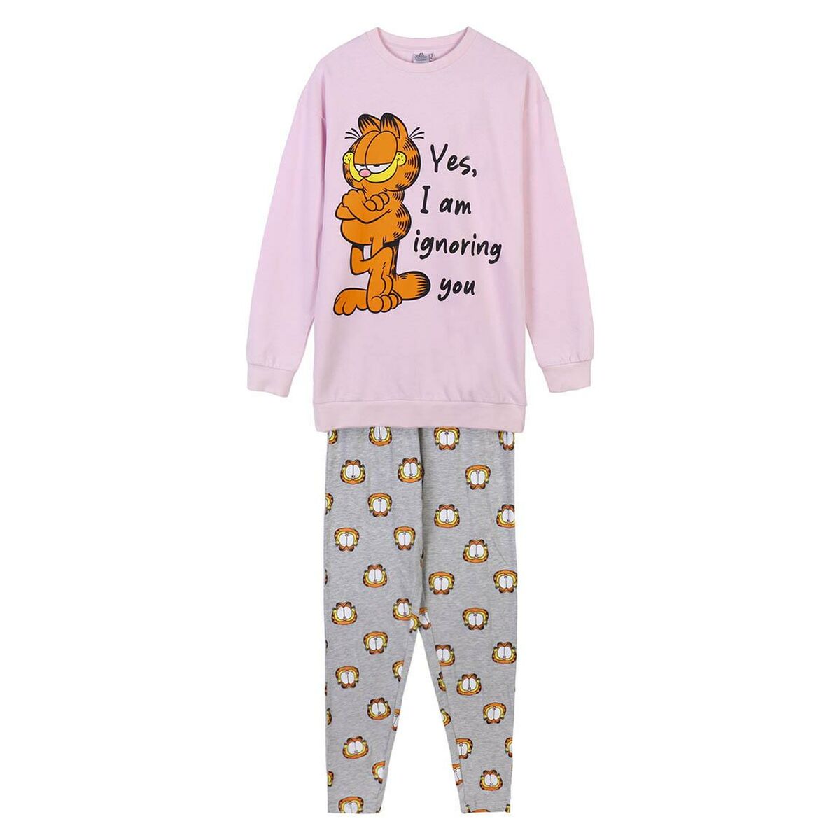 Pijama Garfield Rosa Claro - EcoNest