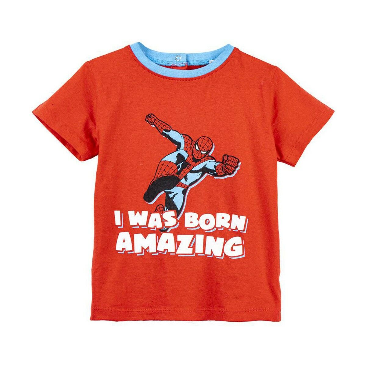 Camisola de Manga Curta Spiderman Vermelho - EcoNest