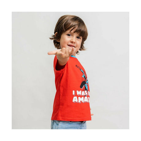 Camisola de Manga Curta Spiderman Vermelho - EcoNest
