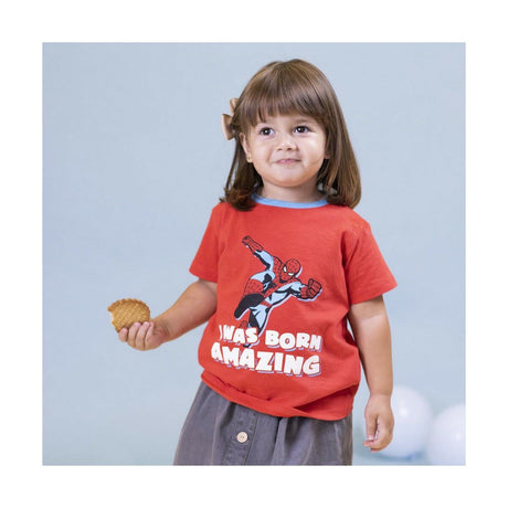Camisola de Manga Curta Spiderman Vermelho - EcoNest