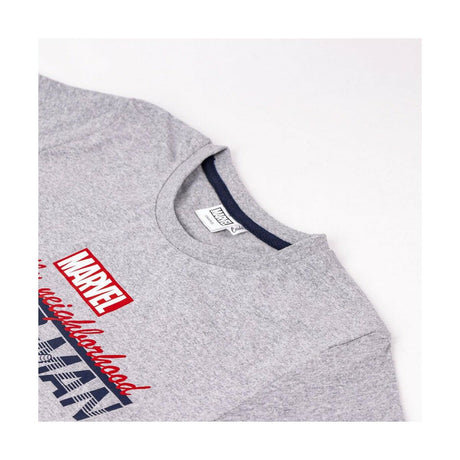 Camisola de Manga Curta Spiderman Infantil Cinzento - EcoNest