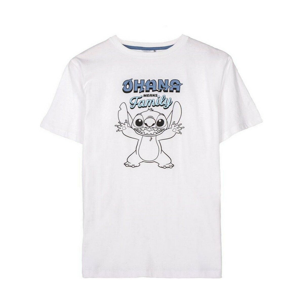 Camisola de Manga Curta Homem Stitch Branco - EcoNest