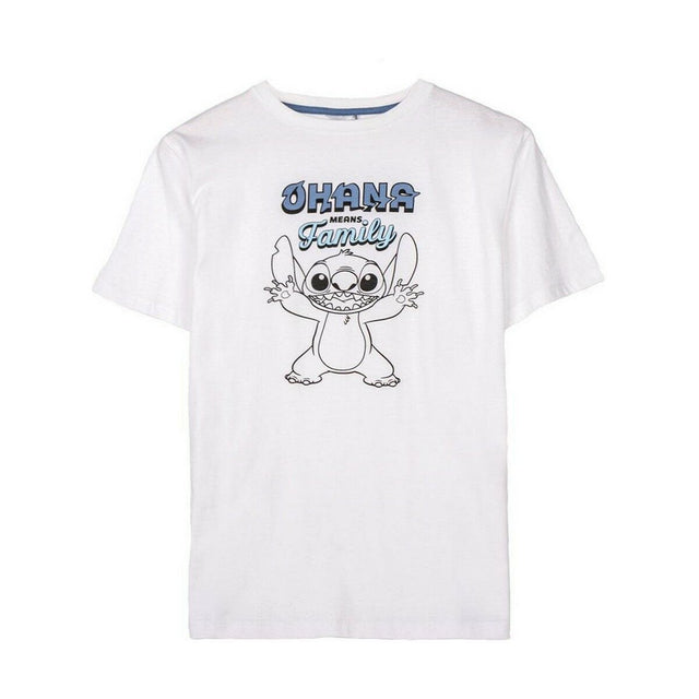 Camisola de Manga Curta Homem Stitch Branco - EcoNest