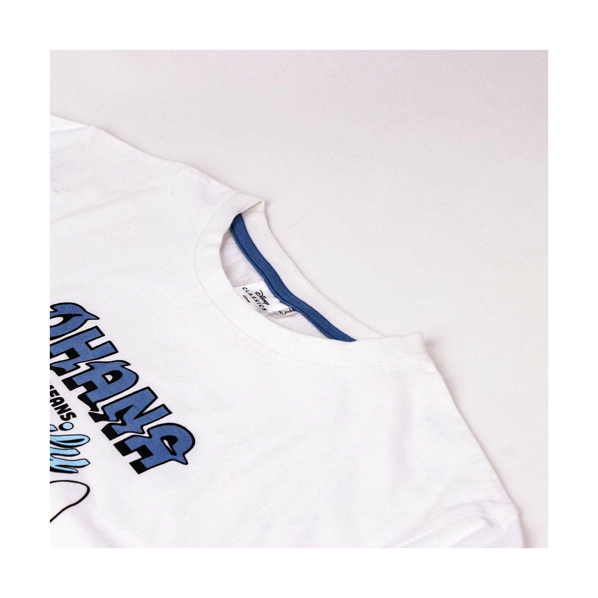 Camisola de Manga Curta Homem Stitch Branco - EcoNest