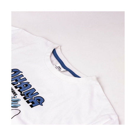 Camisola de Manga Curta Homem Stitch Branco - EcoNest