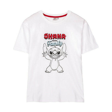 Camisola de Manga Curta Mulher Stitch Branco - EcoNest
