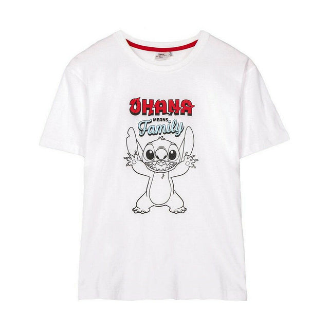 Camisola de Manga Curta Mulher Stitch Branco - EcoNest