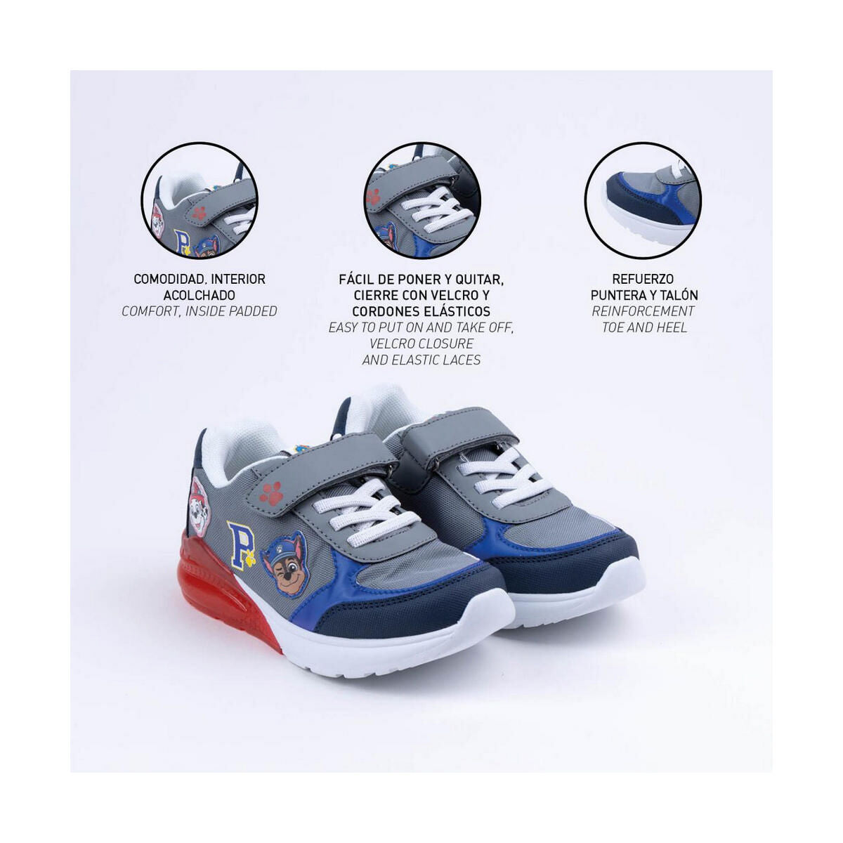 Sapatilhas Desportivas com LED The Paw Patrol Cinzento claro - EcoNest
