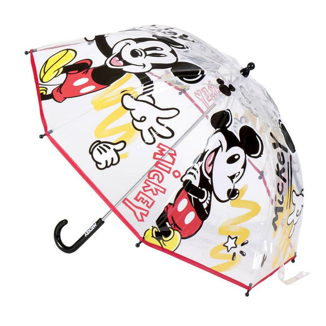 Guarda-Chuva Mickey Mouse Transparente Ø 71 cm Vermelho - EcoNest