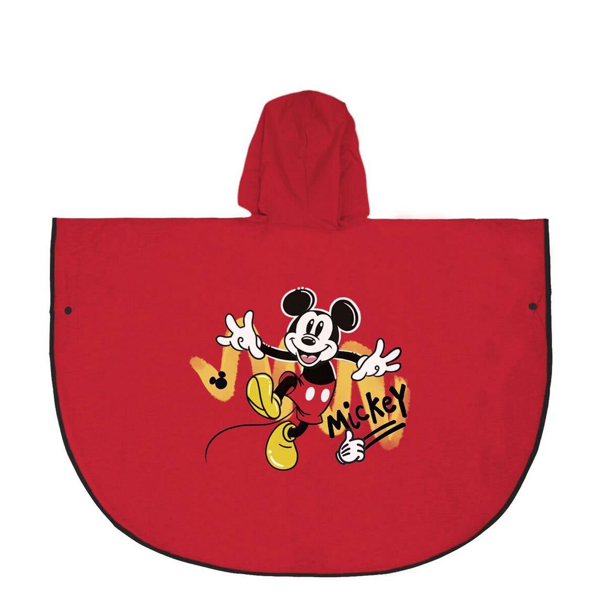 Poncho Impermeável com Capuz Mickey Mouse Vermelho - EcoNest