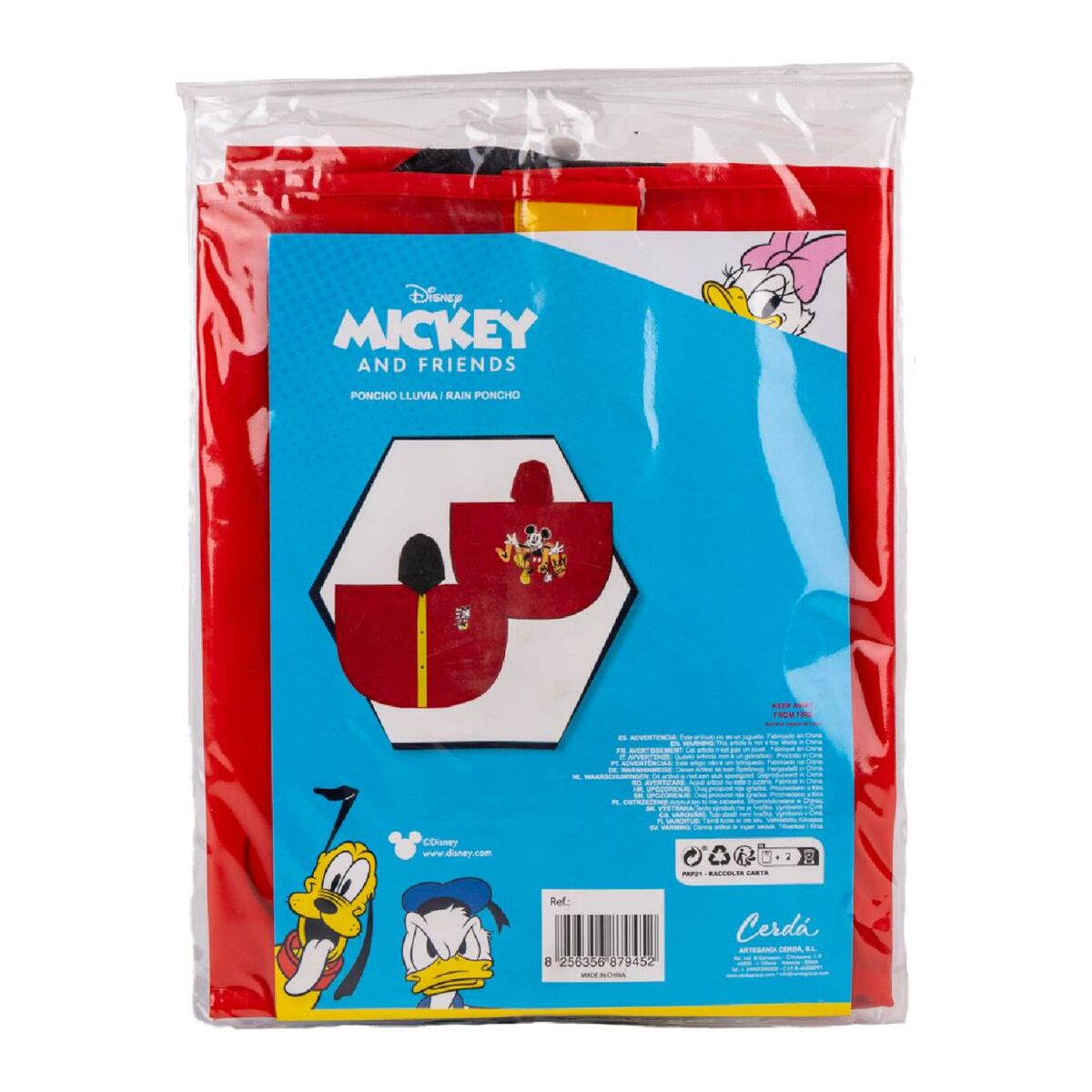 Poncho Impermeável com Capuz Mickey Mouse Vermelho - EcoNest